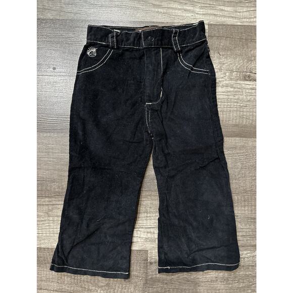 Knuckleheads Black Thin Cords With Cream Stitching - Picture 2 of 6